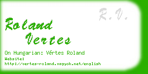 roland vertes business card