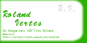 roland vertes business card